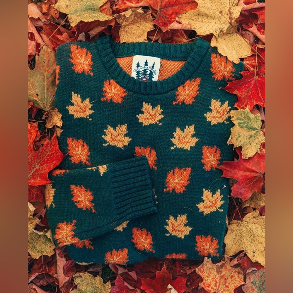 Kiel James Patrick The Big Cozy Fall Leaf Sweater